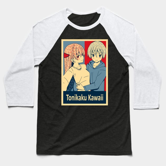 Tonikaku Kawaii - Anime Poster Baseball T-Shirt by Dokey4Artist